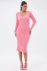 WANT YOU BACK KNIT MIDI DRESS