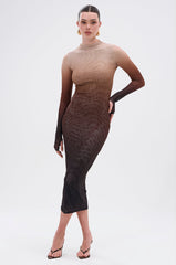 FIFTY SHADES OMBRE MIDI DRESS