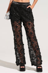 CELEBRATION TIME LACE PANTS IN BLACK