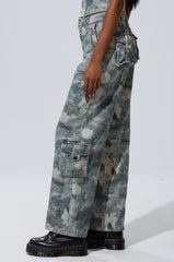 STEPH CAMO DENIM RELAXED PANT