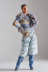 FORGET ME NOT DENIM CARGO BERMUDA SHORT