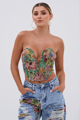 THOUGHT I KNEW YOU BROCADE CORSET