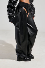 DARK SIDE FAUX LEATHER CHAPS