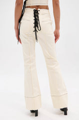 BREAK MY LOVE LINEN LACE UP PANT