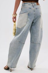 LOTS TO GIVE BARREL JEANS