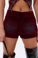 THE BEST VELVET DENIM HOT SHORT