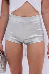 TOO HOT FAUX LEATHER HOT SHORT