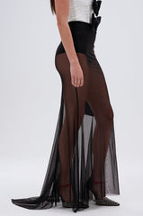 DANCING QUEEN MESH MAXI SKIRT