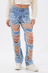 DISTRESSED LIFE DENIM PANT