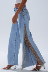 ESSENTIAL RELAXED FIT BLING DENIM JEANS