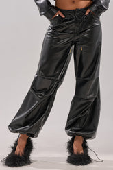 GET WITH IT FAUX LEATHER TROUSER
