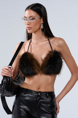 BABY ITS COLD OUTSIDE FUR BRALETTE