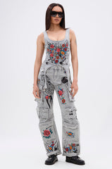 ARBOREAL DENIM CARGO PANTS