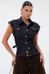 LILY DENIM BUTTON DOWN