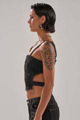 HARDEST TO LOVE DENIM CORSET