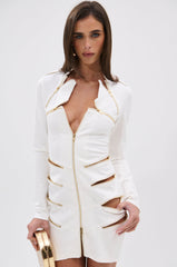 ZIP ME UP KNIT MINI DRESS