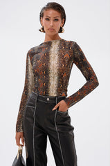 SNAKE VIBES MESH TOP