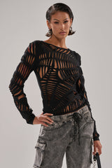 SPIDER WEB CUTOUT TOP