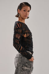 SPIDER WEB CUTOUT TOP