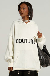 COUTURE OVERSIZED HOODED SWEATER