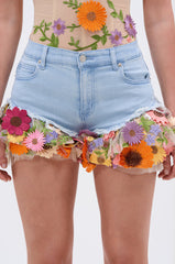 VIVI FLORAL DENIM SHORT