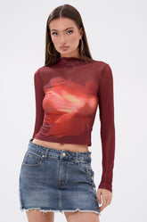 SUNSHINE LOVER MESH LONG SLEEVE