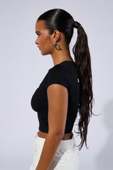 OPINION MATTERS GRAPHIC CROP TEE