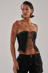 FEELING FRISKY LACE UP CORSET