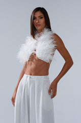 SHAKE IT FOR ME GIRL FEATHER BRALETTE
