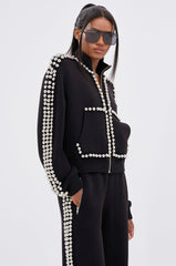 BALLS TO THE WALL ZIP UP SWEATSHIRT IN BLACK