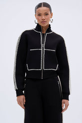 PEARL GIRL ZIP UP SWEATSHIRT