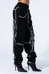 SPIDER SEQUIN DETAIL JOGGER
