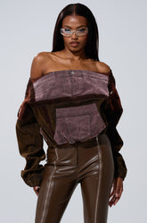 PATCH ME UP MINERAL WASHED SWEATSHIRT IN PURPLE