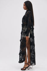 AMARIA LONG LACE BUTTON UP SHIRT