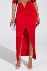 DREAM CATCHER MAXI SKIRT IN RED