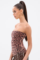 BELIEVE WHAT YOU WANT CHEETAH PRINT CORSET