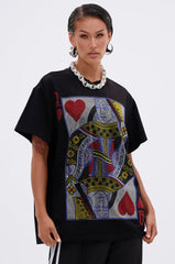 THE REAL QUEEN OF HEARTS OVERSIZED TEE