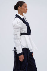 I ADORE YOU BUTTON DOWN BLOUSE