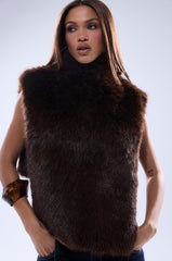 SURE THANG FUR TURTLENECK PULLOVER