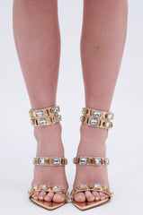 AZALEA WANG JORAH GOLD EMBELLISHED SANDAL