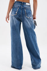 MY OWN THING STUDDED DENIM