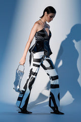 GROOVE ON FAUX LEATHER FLARE TROUSER