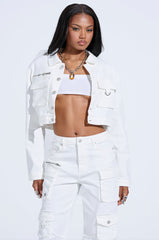 KYLIE CARGO DENIM JACKET