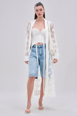 BORA BORA LACE DUSTER IN WHITE