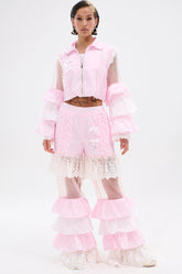 CANDY LACE TRIM PANTS