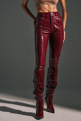 ON FIRE FAUX LEATHER LEGGING