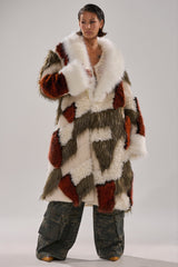 FLEUR PATCHWORK FAUX FUR