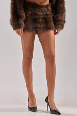 COZY VIBES FUR MINI SKIRT