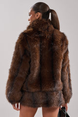 COZY VIBES QUARTER ZIP FUR SWEATSHIRT