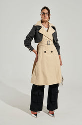 RUSH STREET DENIM OVERLAY TRENCH